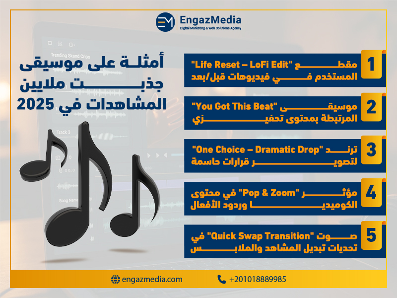 أمثلة على موسيقى جذبت ملايين المشاهدات في 2025