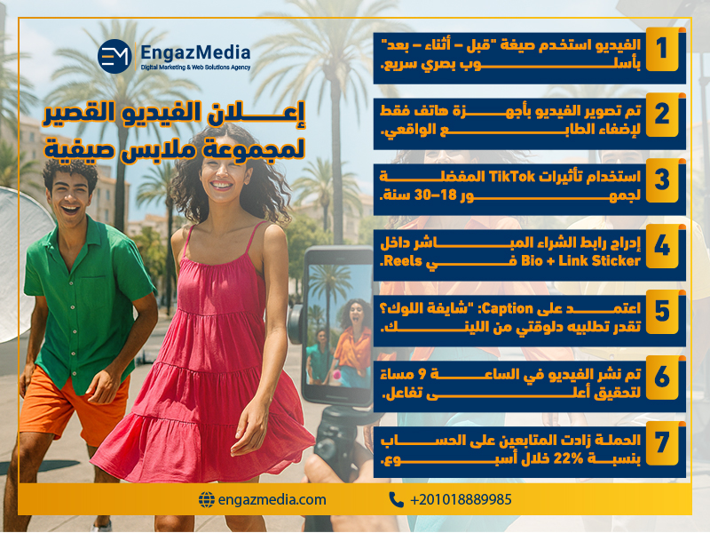 إعلان الفيديو القصير لمجموعة ملابس صيفية