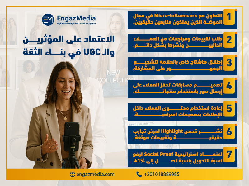 الاعتماد على المؤثرين والـ UGC في بناء الثقة