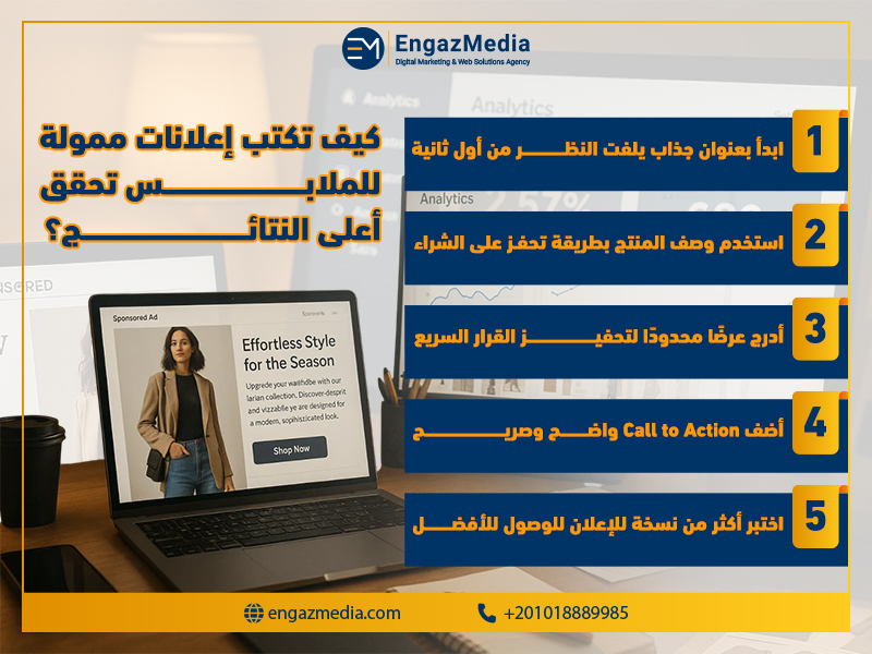 كيف تكتب إعلانات ممولة للملابس تحقق أعلى النتائج؟