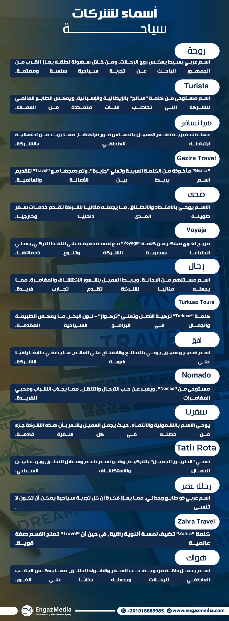 أسماء لشركات سياحة
