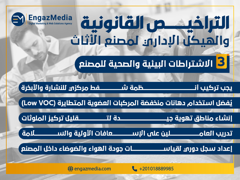 الاشتراطات البيئية والصحية للمصنع