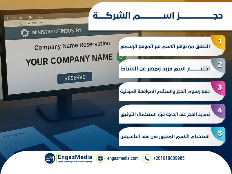 حجز اسم الشركة
