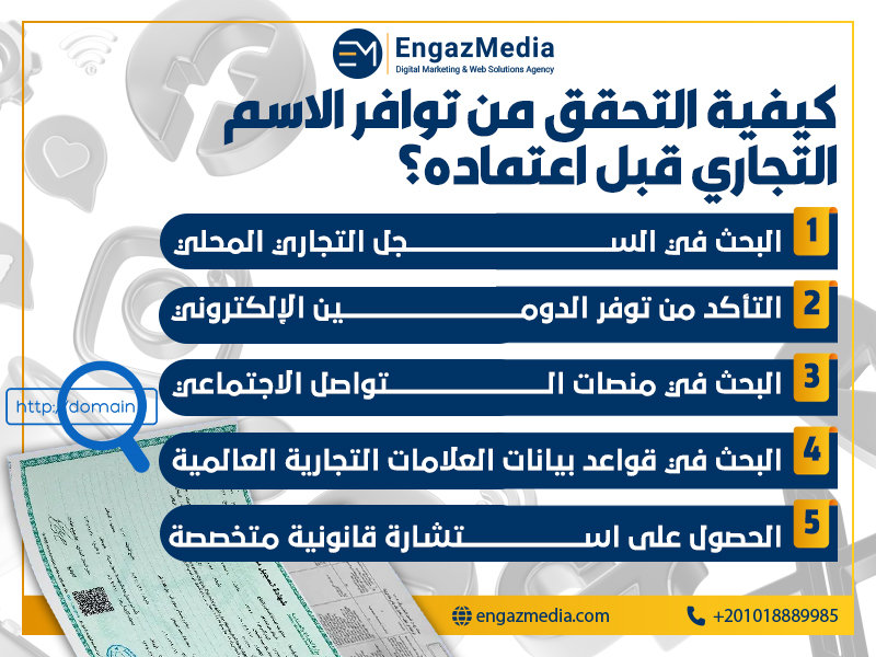 كيفية التحقق من توافر الاسم التجاري قبل اعتماده؟