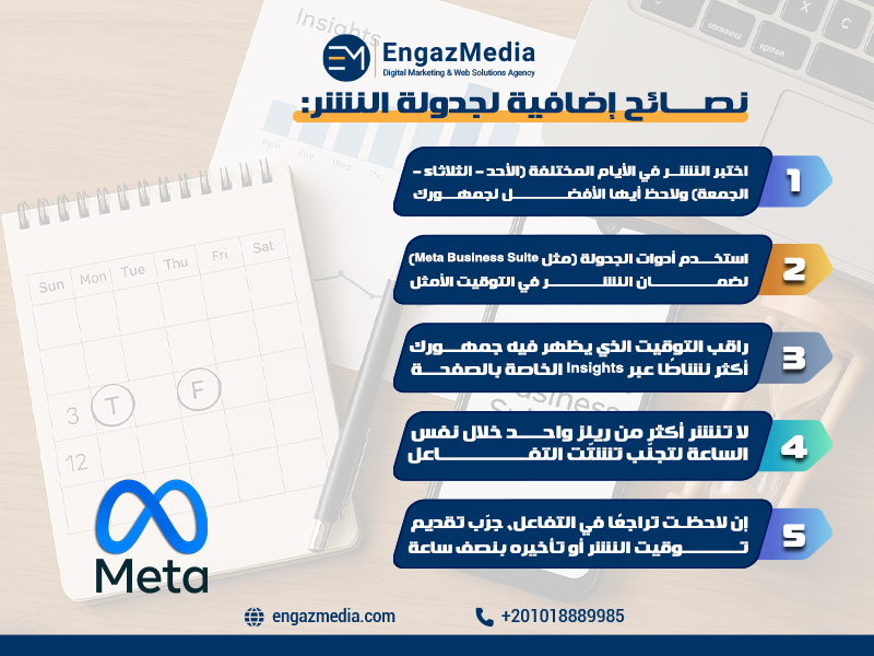نصائح إضافية لجدولة النشر