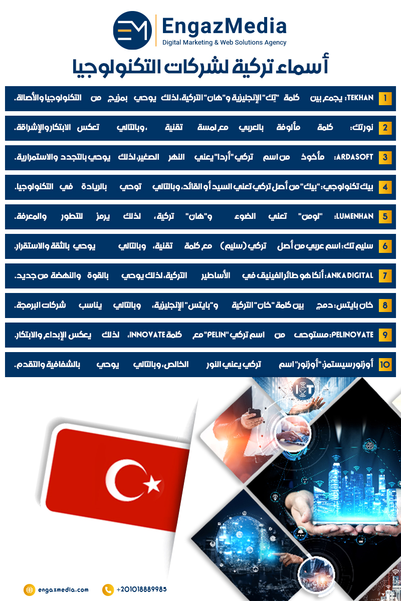 أسماء تركية لشركات التكنولوجيا