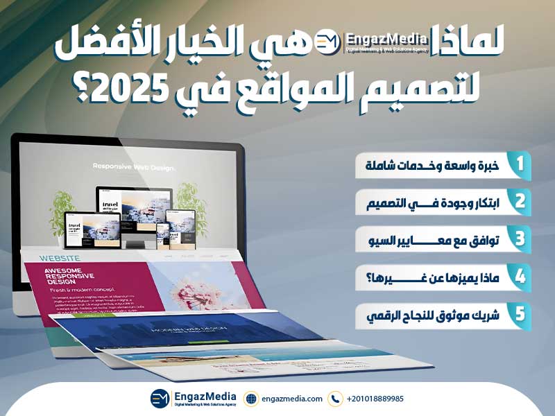 لماذا إنجاز ميديا هي الخيار الأفضل لتصميم المواقع في 2025؟