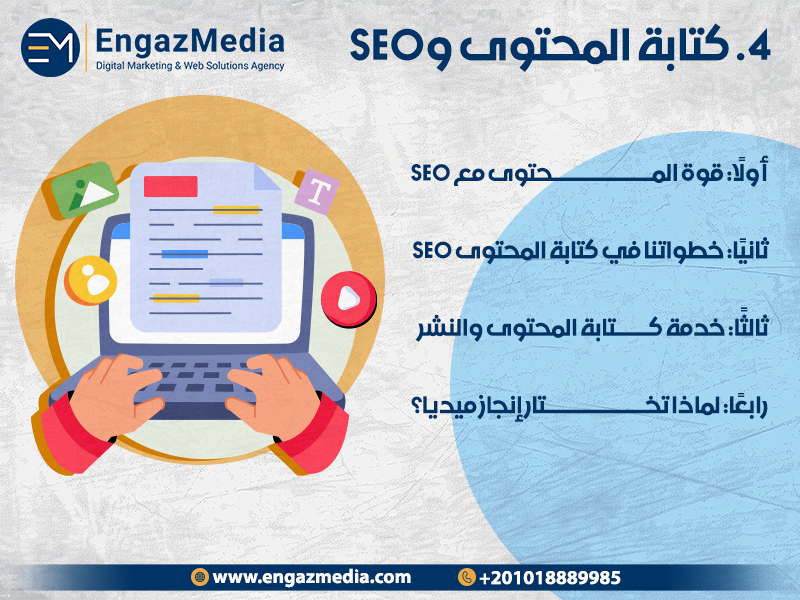 4. كتابة المحتوى وSEO
