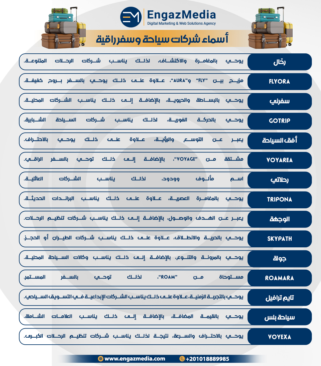 أسماء شركات سياحة وسفر راقية 