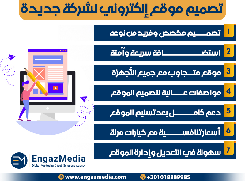 تصميم موقع إلكتروني لشركة جديدة