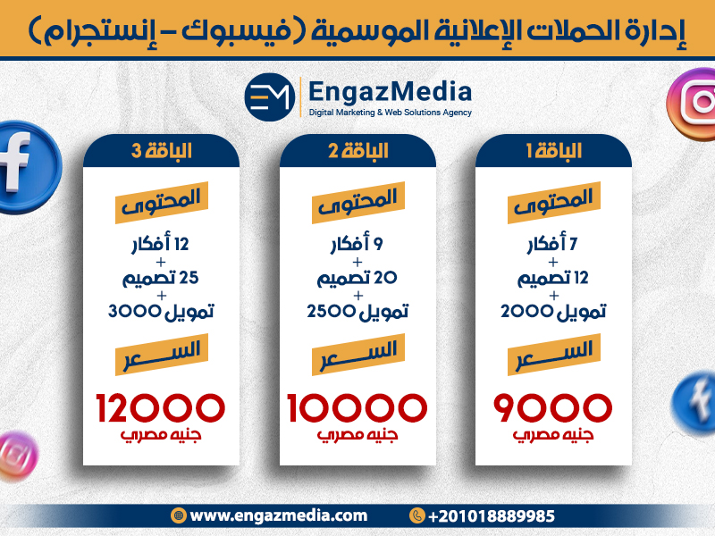 إدارة الحملات الإعلانية الموسمية (فيسبوك – إنستجرام)