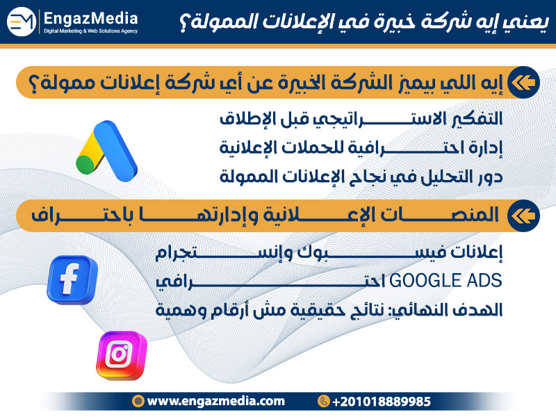 يعني إيه شركة خبيرة في الإعلانات الممولة؟
