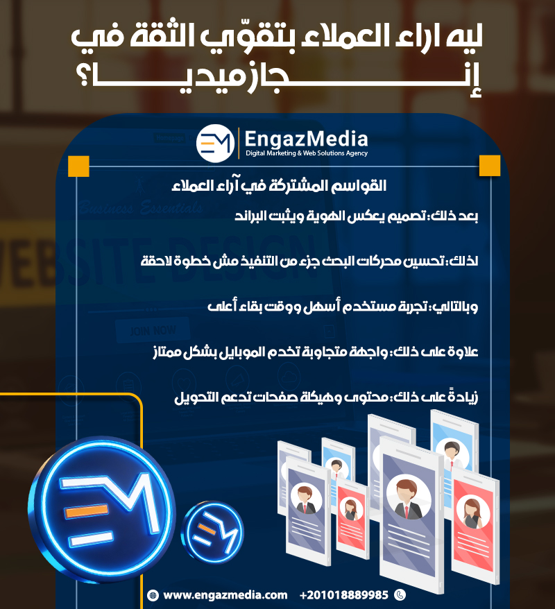 ليه اراء العملاء بتقوّي الثقة في إنجاز ميديا؟