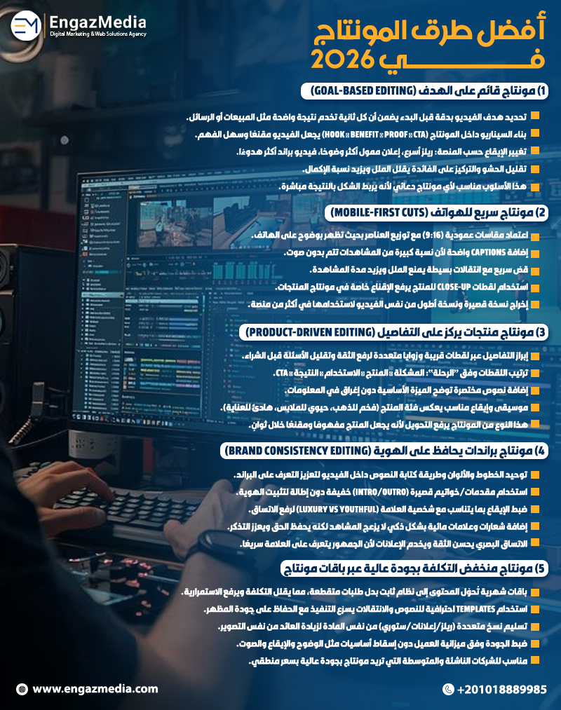 أفضل طرق المونتاج في 2026