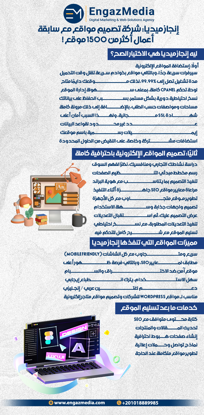إنجاز ميديا: شركة تصميم مواقع مع سابقة أعمال أكثر من 1500 موقع !