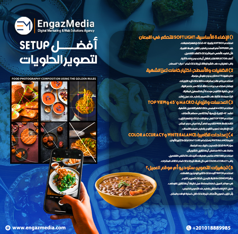 أفضل Setup لتصوير الحلويات
