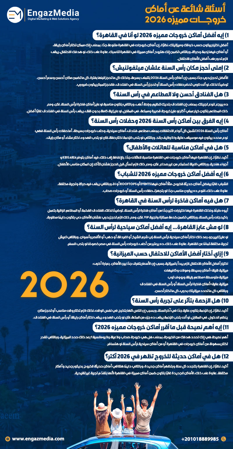  أسئلة شائعة عن أماكن خروجات مميزه 2026 