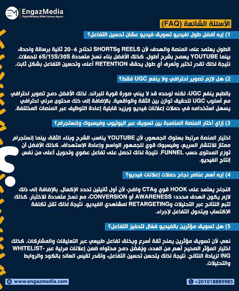 الأسئلة الشائعة (FAQ)