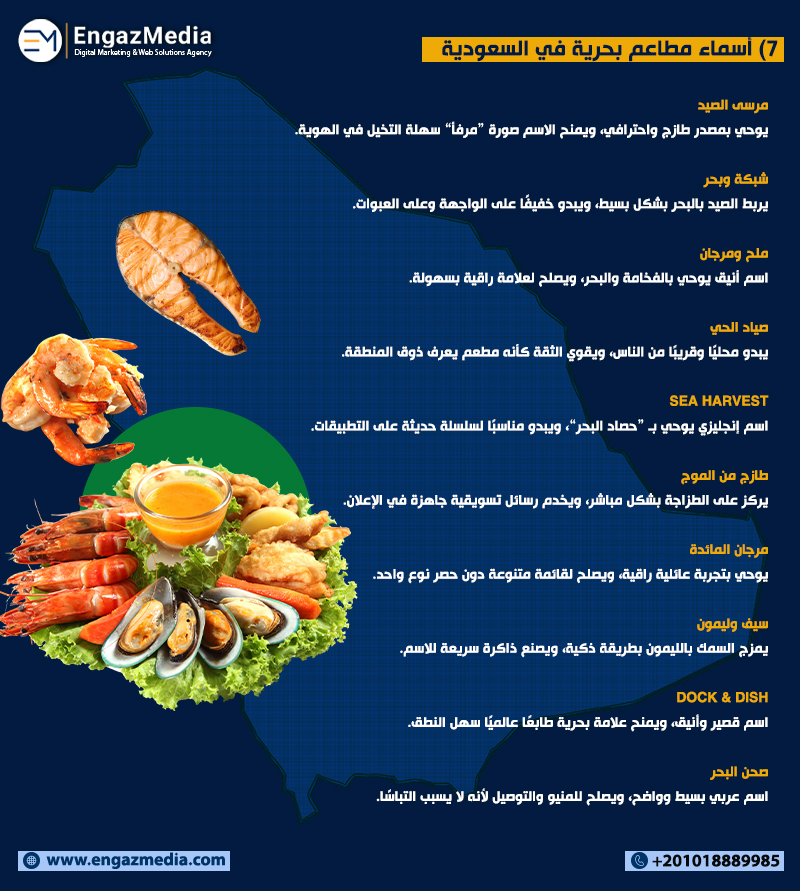 أسماء مطاعم بحرية في السعودية 