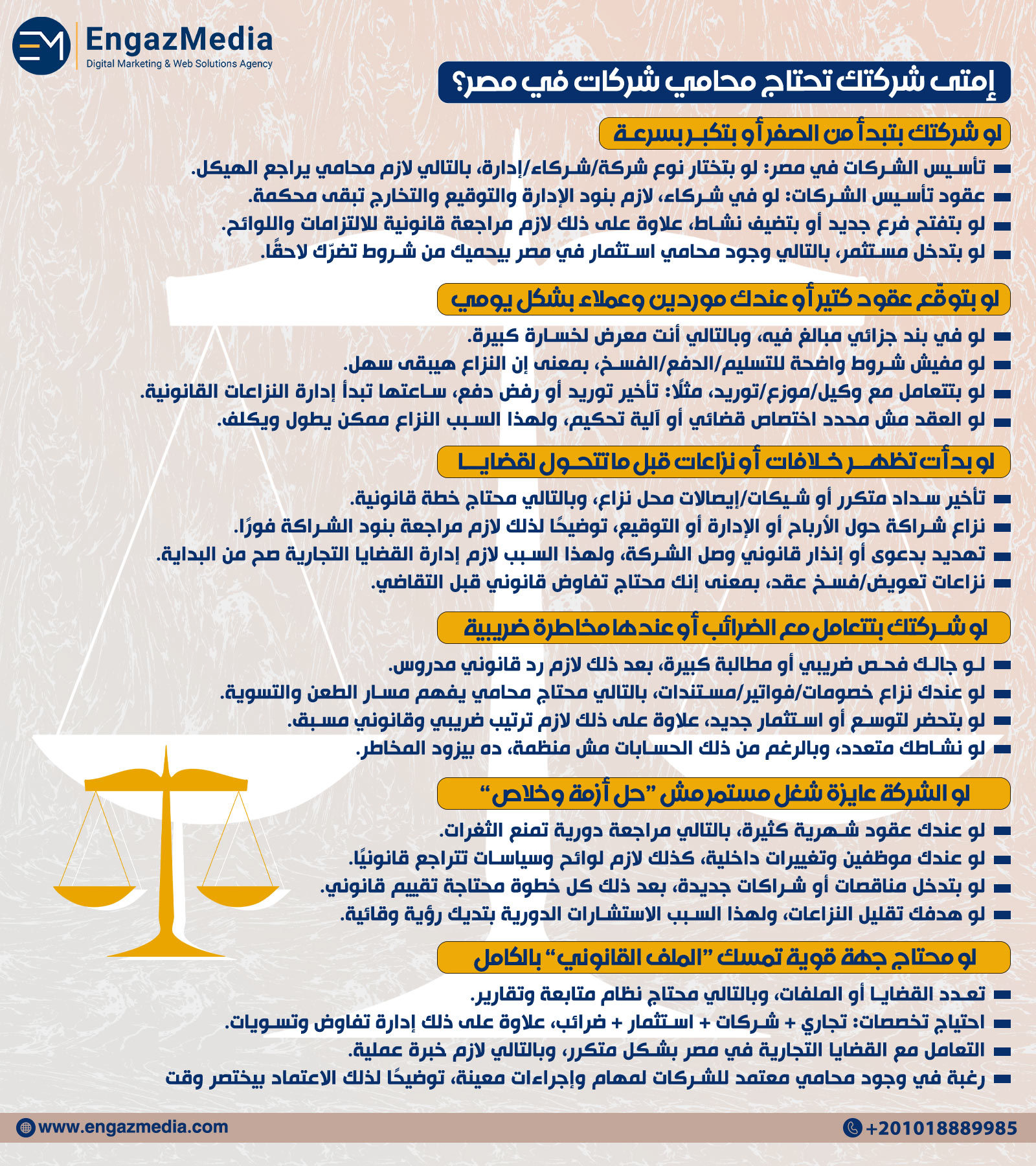 إمتى شركتك تحتاج محامي شركات في مصر؟