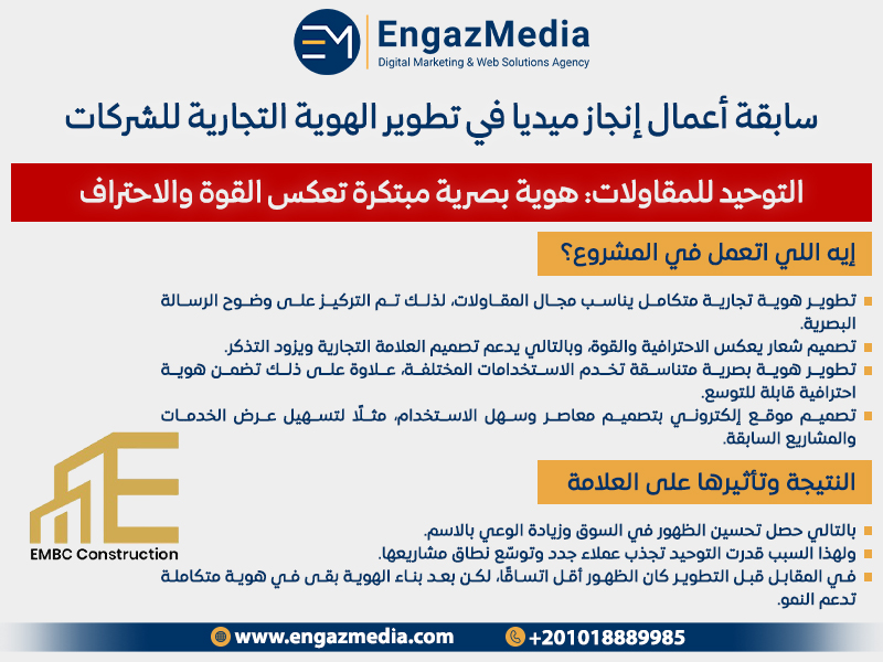 التوحيد للمقاولات: هوية بصرية مبتكرة تعكس القوة والاحتراف