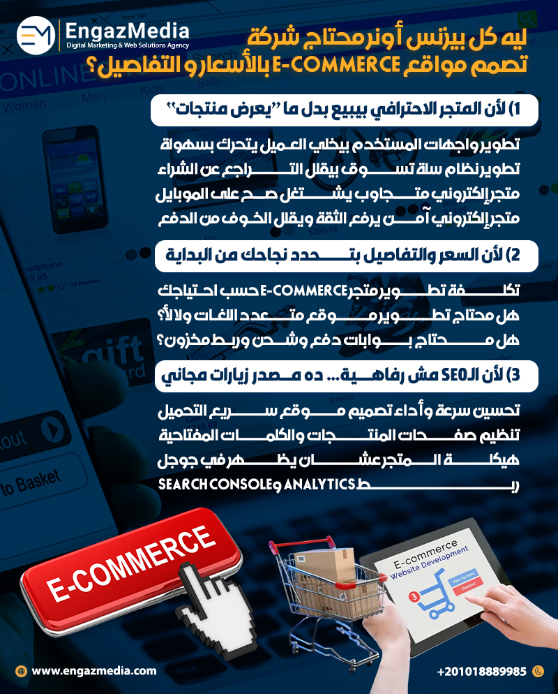 ليه كل بيزنس أونر محتاج شركة تصمم مواقع e-commerce بالأسعار و التفاصيل؟