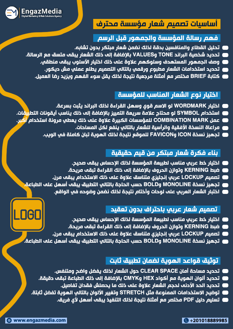 أساسيات تصميم شعار مؤسسة محترف