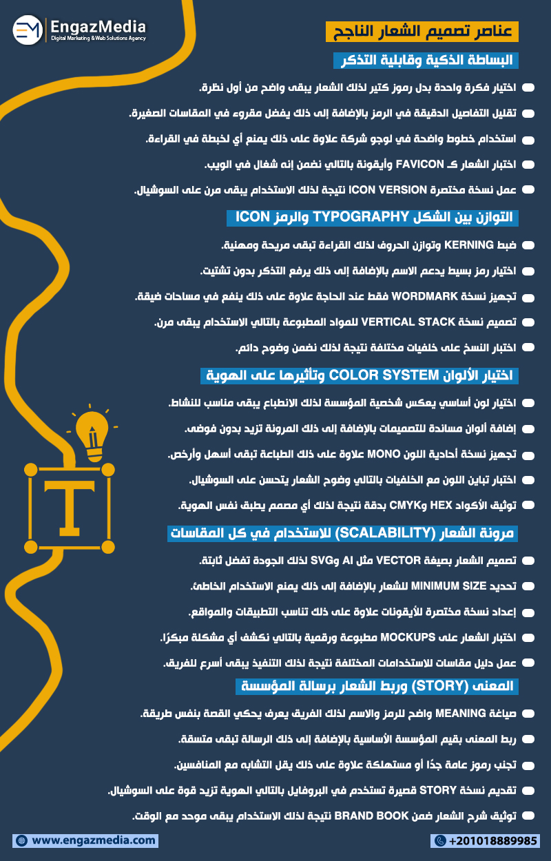 عناصر تصميم الشعار الناجح