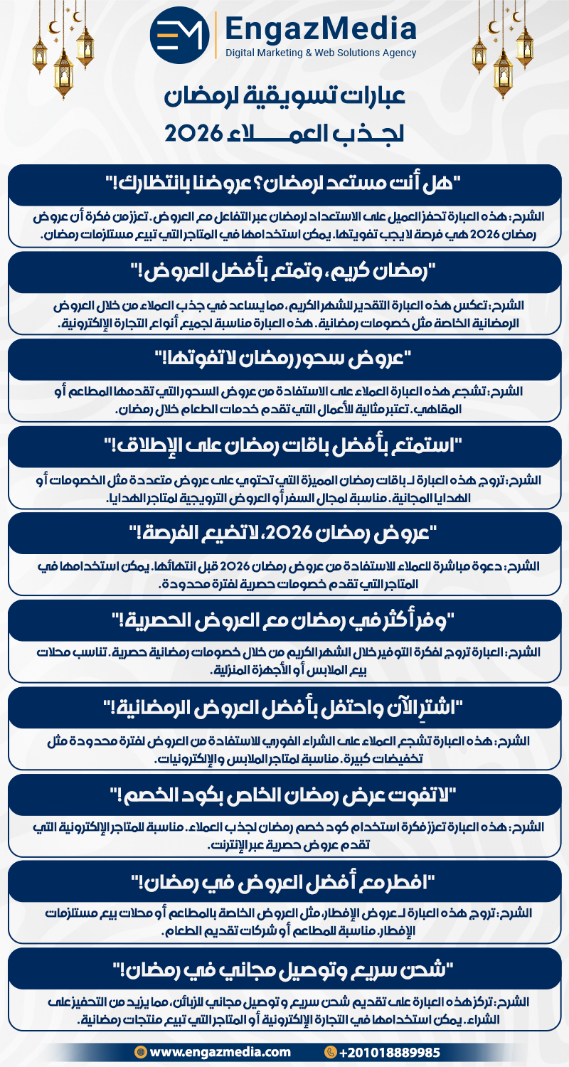عبارات تسويقية لرمضان لجذب العملاء 2026
