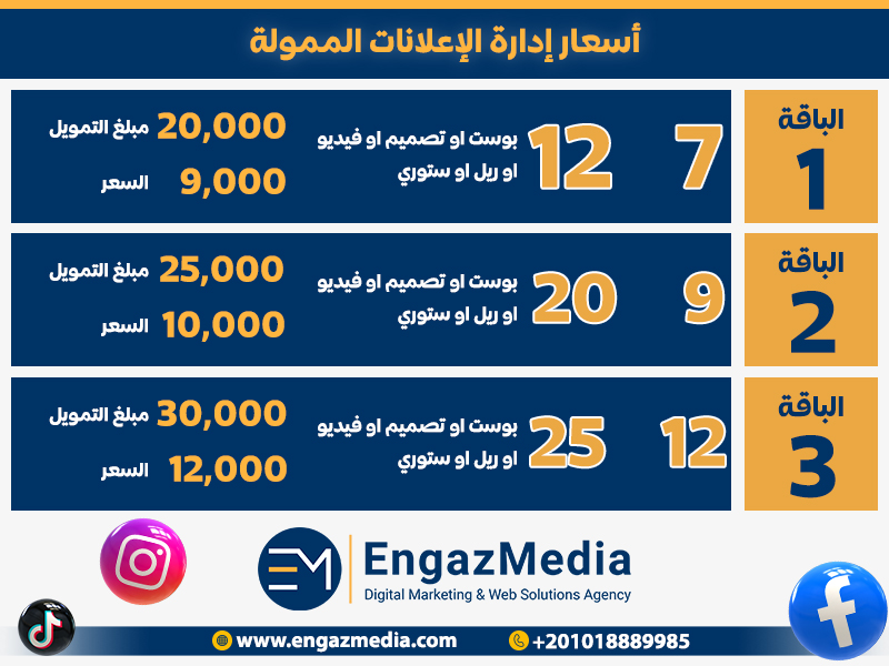 أسعار إدارة الإعلانات الممولة