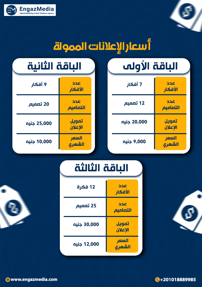 أسعار الإعلانات الممولة