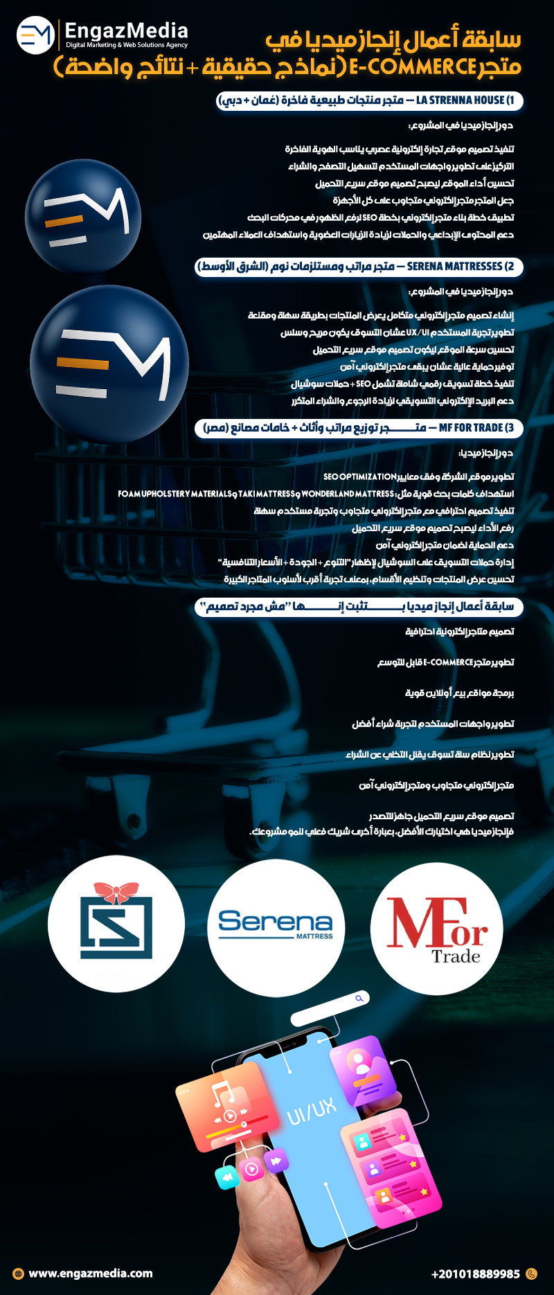  سابقة أعمال إنجاز ميديا في متجر E-commerce (نماذج حقيقية + نتائج واضحة)