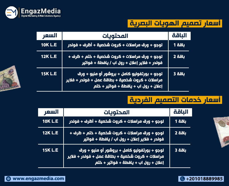 أسعار تصميم الهويات البصرية