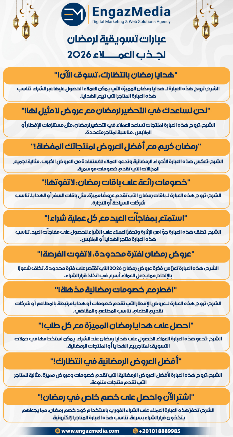 عبارات تسويقية لرمضان لجذب العملاء 2026