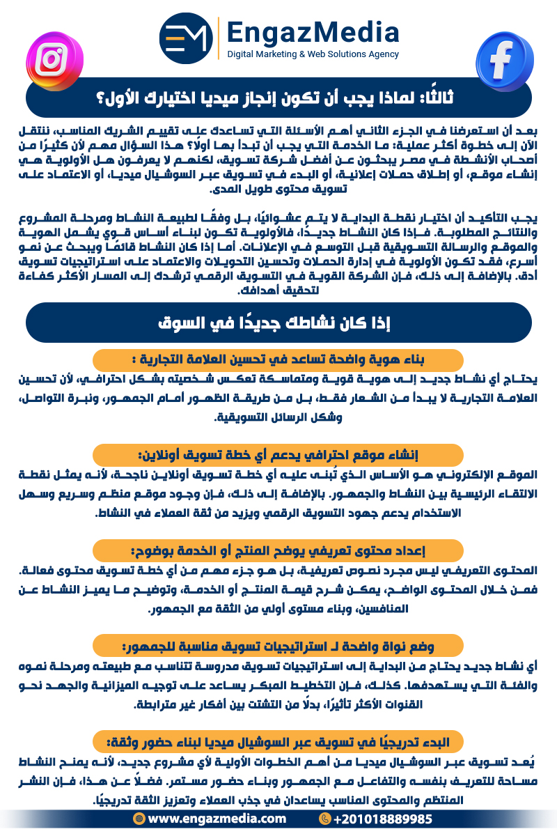كيف تبدأ بالخدمة التسويقية الأنسب حسب نوع نشاطك؟
