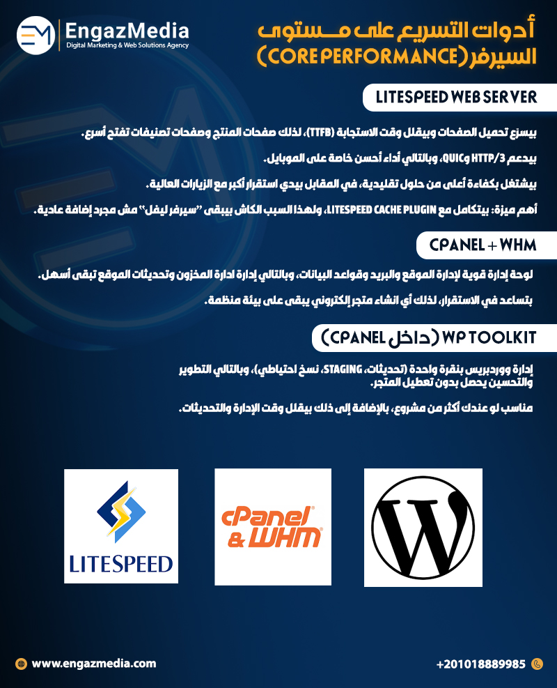  أدوات التسريع على مستوى السيرفر (Core Performance)