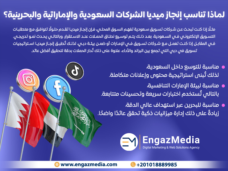  لماذا تناسب إنجاز ميديا الشركات السعودية والإماراتية والبحرينية؟