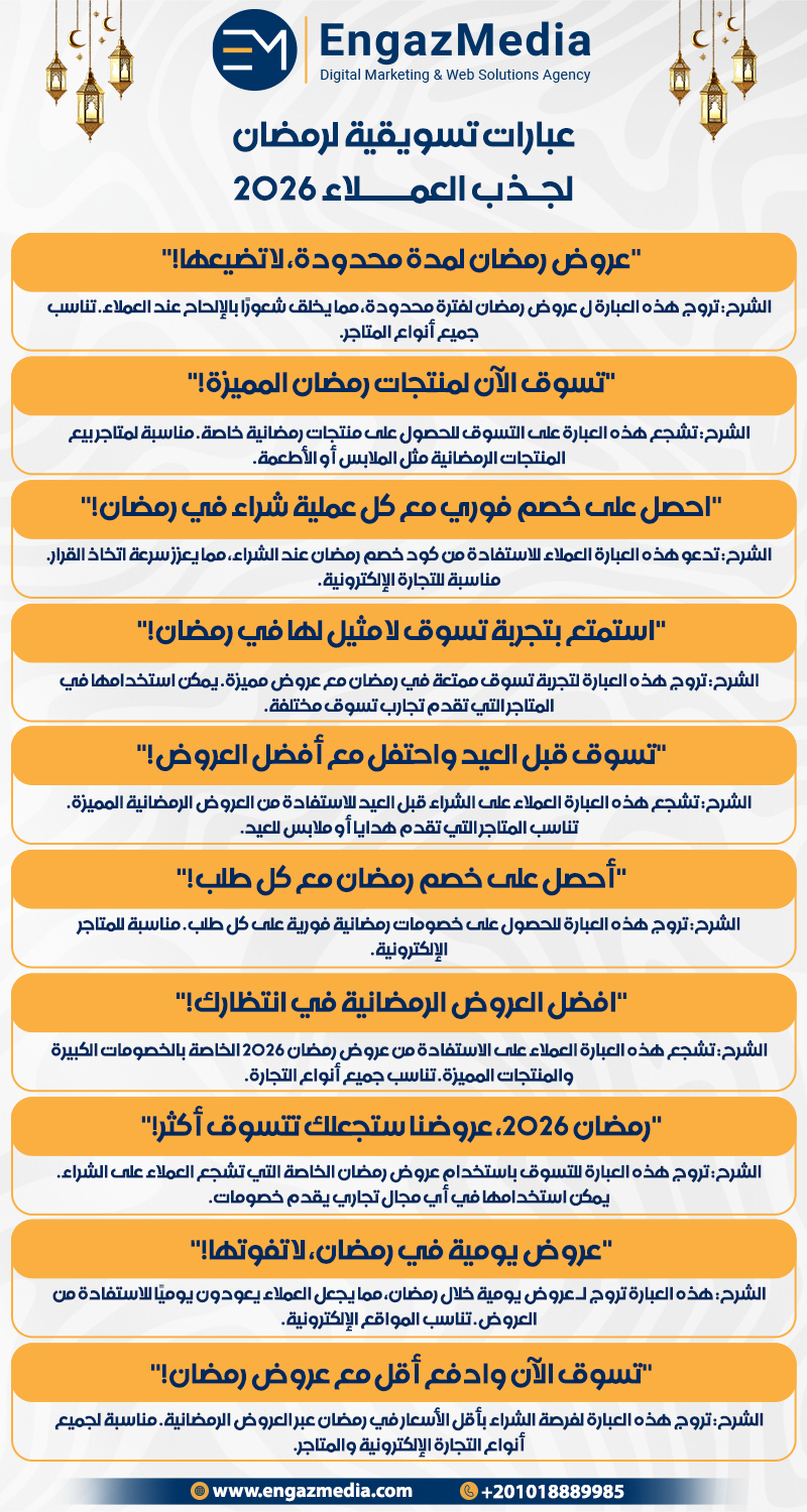 عبارات تسويقية لرمضان لجذب العملاء 2026