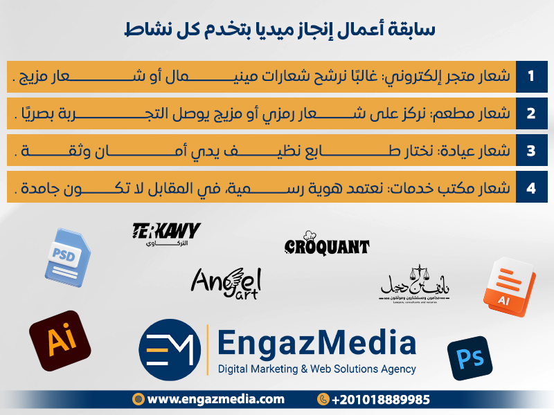 سابقة أعمال إنجاز ميديا بتخدم كل نشاط 
