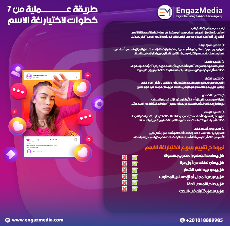 طريقة عملية من 7 خطوات لاختيار لغة الاسم