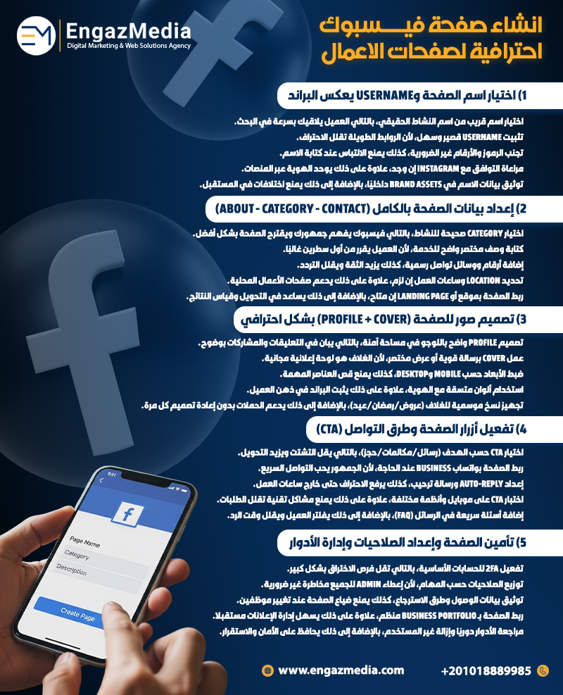 انشاء صفحة فيسبوك احترافية لصفحات الاعمال