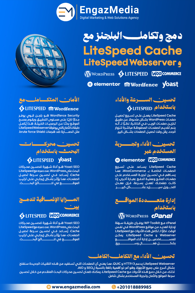 دمج وتكامل البلجنز مع LiteSpeed Cache و LiteSpeed Webserver
