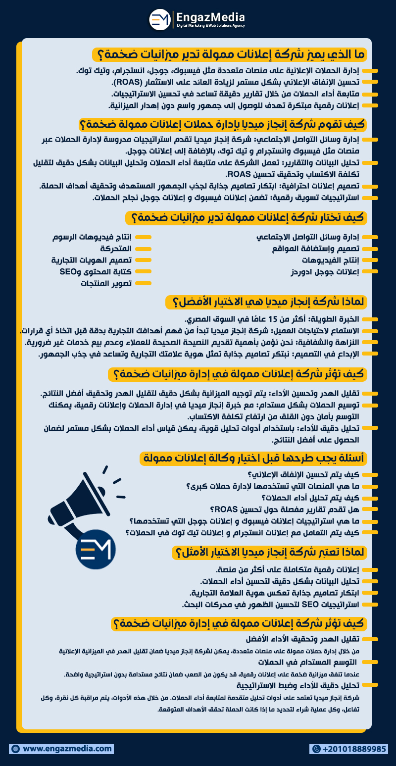 ما الذي يميز شركة إعلانات ممولة تدير ميزانيات ضخمة؟ 
