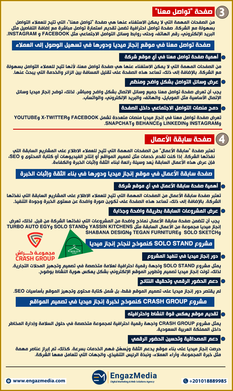 3. صفحة "تواصل معنا"