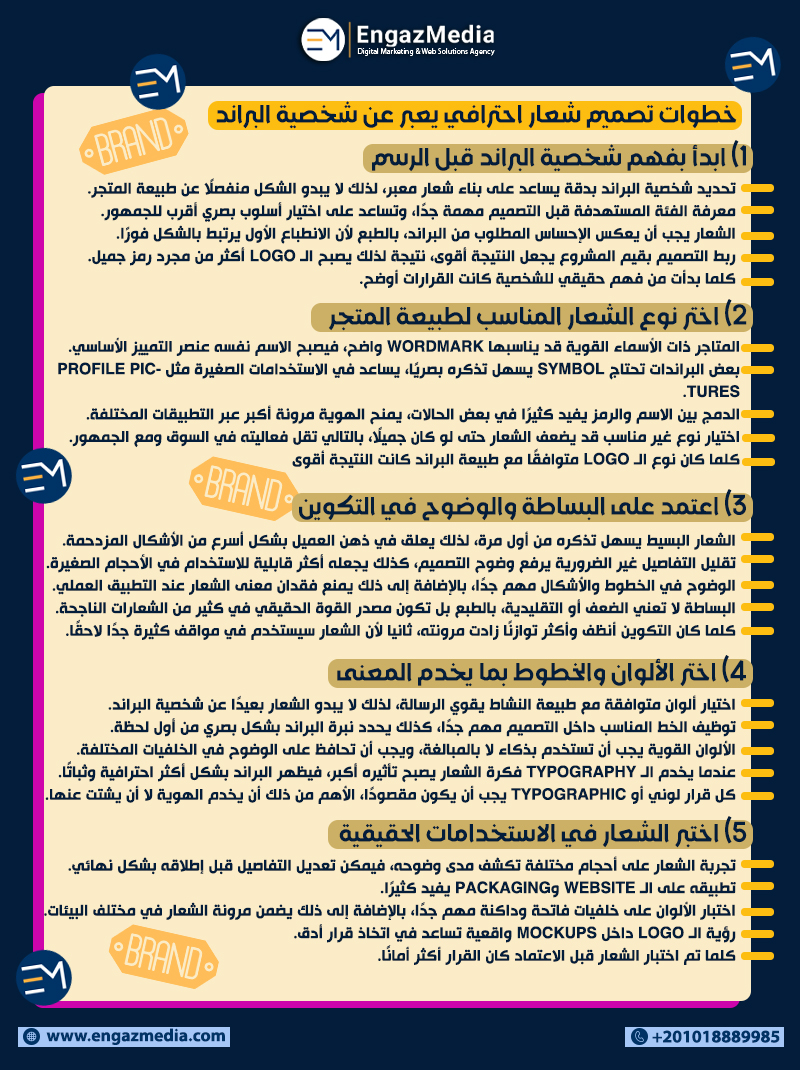 خطوات تصميم شعار احترافي يعبر عن شخصية البراند