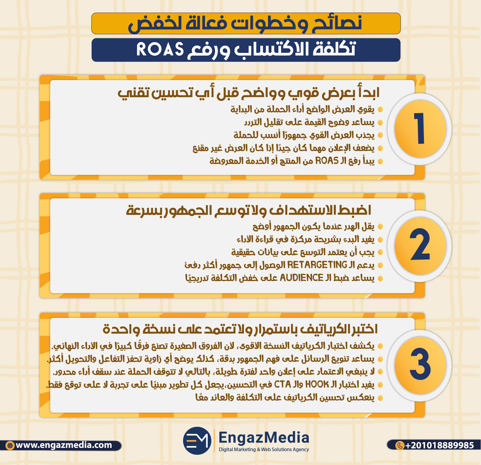 نصائح وخطوات فعالة لخفض تكلفة الاكتساب ورفع ROAS
