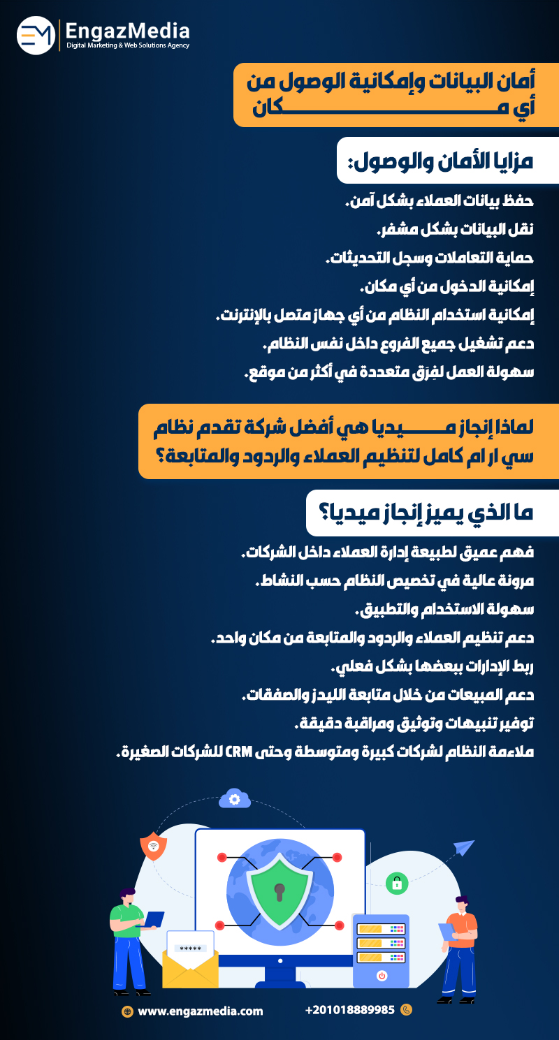 أمان البيانات وإمكانية الوصول من أي مكان