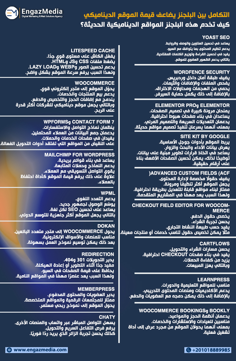 التكامل بين البلجنز يضاعف قيمة الموقع الديناميكي