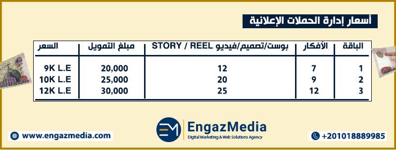 أسعار إدارة الحملات الإعلانية