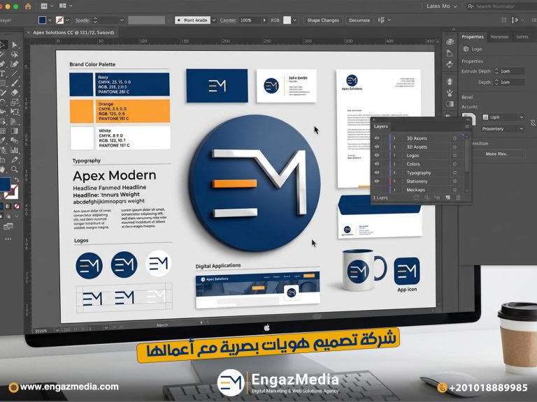 شركة تصميم هويات بصرية مع أعمالها